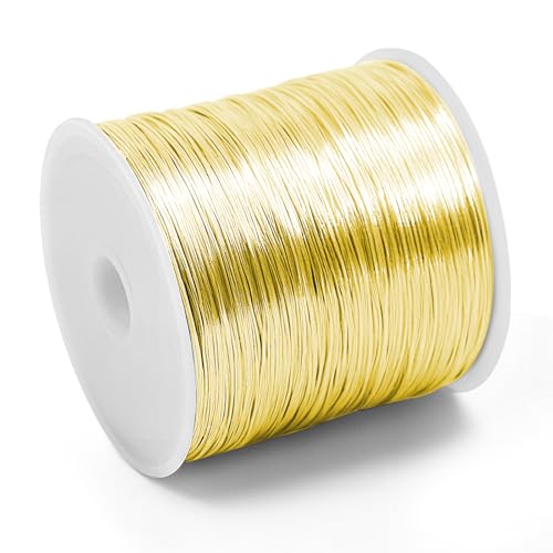 Image of 26 Gauge Wire for Jewelry Making - 328ft Tarnish Resistant Copper Wire (0.4mm X 100m) for Jewelry Making and Handcrafting (Gold)
