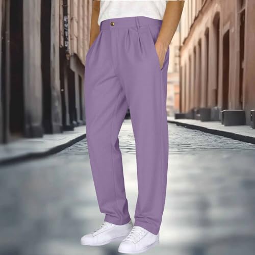 Mens Golf Pants Stretch Relaxed Fit Water-Resistant Lightweight Casual Flat Front Straight Leg Dress Pant with Pockets2