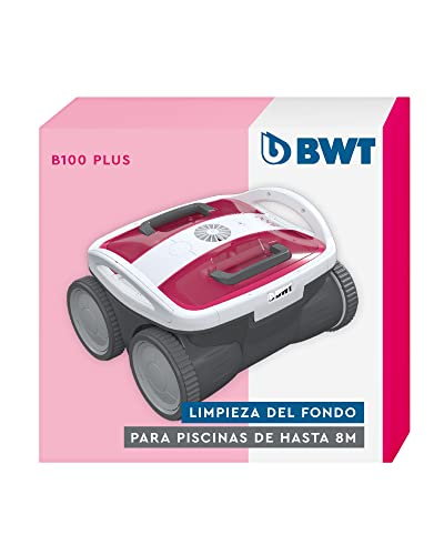 BWT Pool Robot B100 Plus | Limpieza óptima del Fondo de Piscinas de hasta 8 m | Mejor Rendimiento del Filtro | Rápido Resultado de Limpieza | Fácil de Limpiar