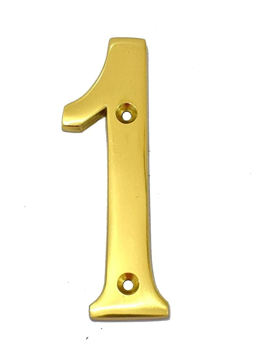 4" House Door Numbers Brass Yellow (Number 3) — Amazon image 8