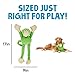 goDog Crazy Tugs Monkeys Squeaky Plush Dog Toy with Chew Guard Technology, Durable Fabric & Squeaker for Active Play, Green, Large