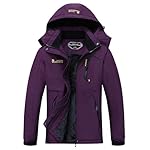 MOERDENG Women's Waterproof Ski Jacket Warm Winter Snow Coat Mountain Windbreaker Hooded Raincoat Jacket
