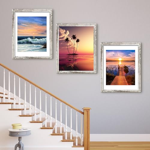 Image of LUCKYLIFE 18x24 Frame in Distressed White, Gallery Frame for Wall Mounting, 2 Pack