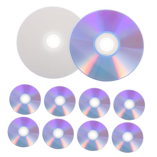 Kisangel 10pcs Blank Cd-rw Discs Rewritable Audio CD Recordable Computer Burning Media Discs for Music Storage Data Duplication