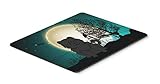 Caroline's Treasures BB2333MP Halloween Scary Chow Chow Black Mouse Pad, Hot Pad or Trivet for Home Office Gaming Working Computers Laptop Mouse Mat,Washable Large Mousepad