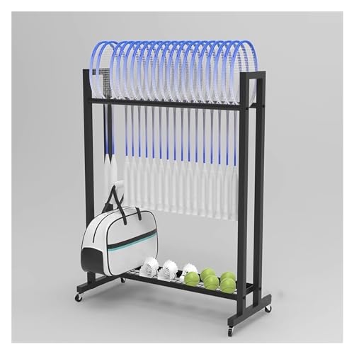 Carrito grande para raquetas de bádminton y organizador de pelotas