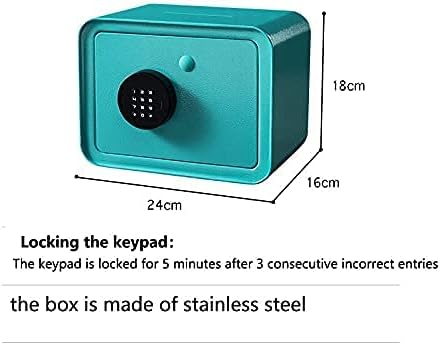 Miniatura 6 de Hucha más grande y segura hecha de acero inoxidable, alcancía para adultos, alcancía para niños y niñas, alcancía electrónica con contraseña (rojo)