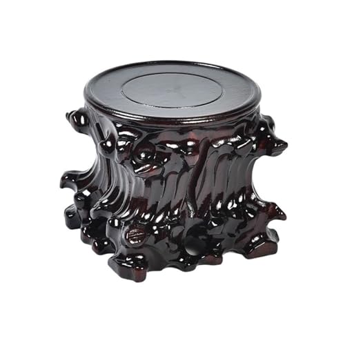 盆栽展示台|鉢台 ミニチュアレリーフ彫刻木製ベースホーメン装飾台座花瓶ティーセット用(中くらい)