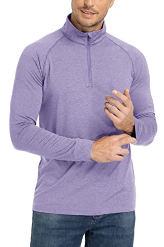 TACVASEN Men's 1/4 Zip Shirts Long Sleeves Lightweight Sun Protection UPF 50+ Tops Running Workout Golf3