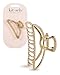 Kitsch Hair Clips, Metal Hair Claw Clips, Hair Accessories for Women, Large Hair Clip, 3 Inches Wide (Open Shape Claw Clip, Gold)