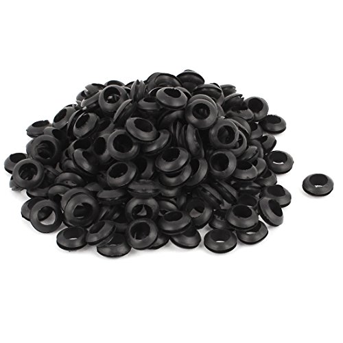 Protector de cables goma negro 200 piezas miniatura 1