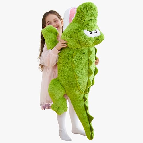 Imagen de IKASA Cocodrilo Peluche Gigante Juguetes Animales Juguete Suave Peluche Grande Bonito Lindo Enorme Jumbo Kawaii Esponjoso Gordo de Gran Tamaño Regalos para Niños Niñas Novia