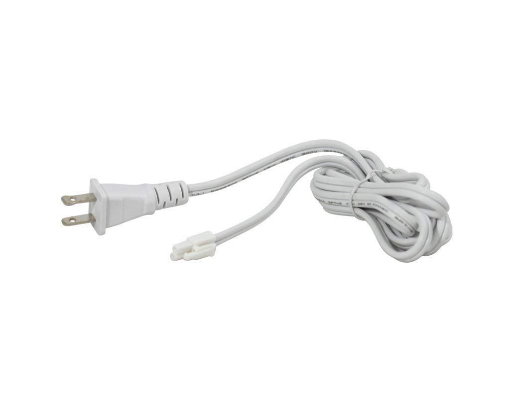 White 6' ft. Power Chord (no Switch) - Under Cabinet and Furniture
