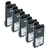 vhbw 5x batteria compatibile con Icom IC-F29SR2, IC-V88, IC-G88, IC-F29SR radio (2250mAh, 7,4V, Li-Ion) + clip