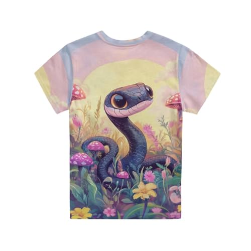Image of Kids Graphic T-Shirt Boys Girls Novelty Tees Top Short Sleeve Shirts Summer Blouses 3-16