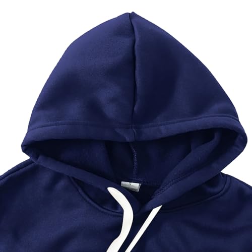 Mens Fashion Athletic Hoodies Long Sleeve Casual Sweatshirt with Pocket Drawstring Gym Hooded Shirt with Kanga Pocket3