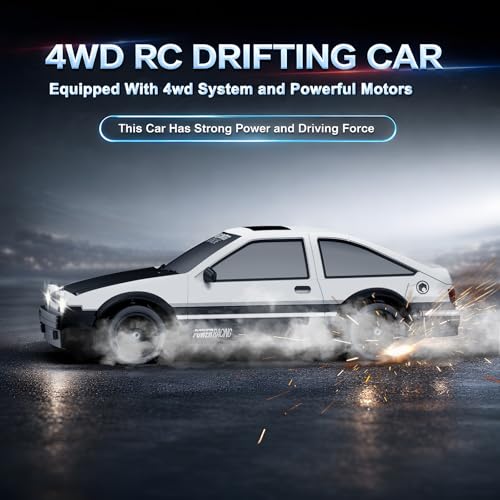 Image of Remote Control Car RC Drift Car 2.4GHz 1:24 Scale 4WD 15KM /H High Speed Model Vehicle with LED Lights Drifting Tire Racing Sport Toy Car for Adults Boys Girls Kids Gift