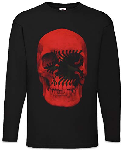 T-Shirt Manches Longues Albania Skull pour Vos Sorties Citadines Décontractées