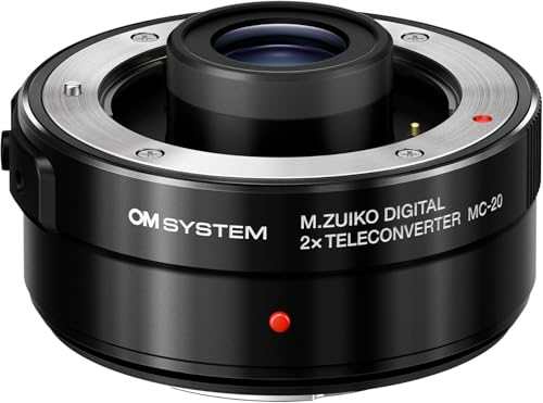 OM SYSTEM MC-20 2X Teleconvertidor, Doble Distancia Focal para Muchos Objetivos Olympus M.Zuiko, Resistente a Las inclemencias meteorológicas, Alcance máximo para fotografía Macro y de Fauna Salvaje