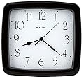 JUSTIME 8.5-inch Quality Square Water Resistant Quartz Wall Clock Water Resistant Special for Small Space, Office, Boats, RV (W40508 Black)