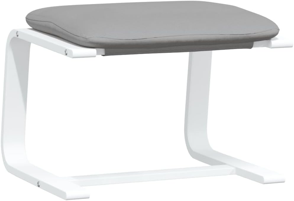 Compact Footstool with Removable Cover, Multipurpose Stool with Polyester Fabric, Modern Footstool for Living Room and Bedroom, Solid Birch Wood 267.4 lbs Capacity