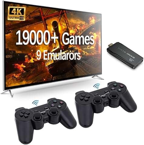 NEW2nd Generation Wireless Retro Game Stick, Retro Video Game Console, 9emulators, with Over20K Built-in Electronic Games, 4KHDMI Output, Dual 2.4G Wireless Control Plug (Special Edition) (B0CYVD4V71) Amazon Price History, Amazon Price Tracker