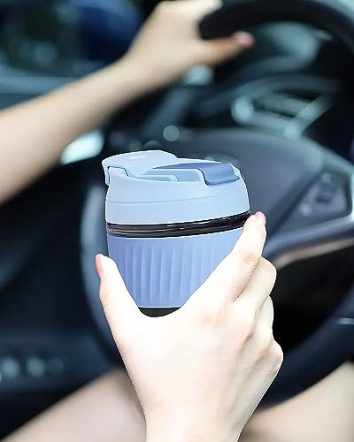 Image of KHOLAD Reusable Glass Coffee & Juice Mug Shaker with Lid & Straw Pack of 1, Thick Glass Tumbler 350ml, Anti-Slip Silicone Band, Leak-Proof Travel Cup Sipper Bottle for Hot & Cold Drinks (Small Shake)