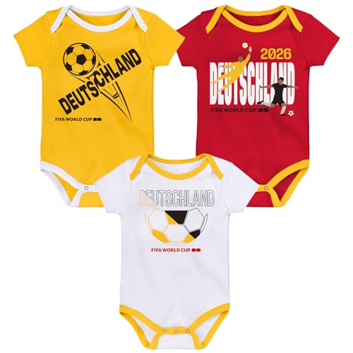 Outerstuff FIFA World Cup 2026 Infant and Toddler 3 Pack Country Onsie, Germany, 24 Months - image 1