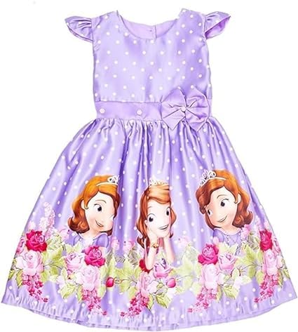 Girl's Princess Themed Purple Dress Knee-Lenght Sleeveless Halloween, Birthday