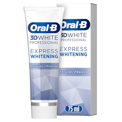 Oral-B 3D White Professional Express Whitening Zahnpasta / Zahncreme / Toothpaste für ein Frisches Strahlen, Zahnaufhellung in kürzester Zeit, Kühle Minze — 1x75ml