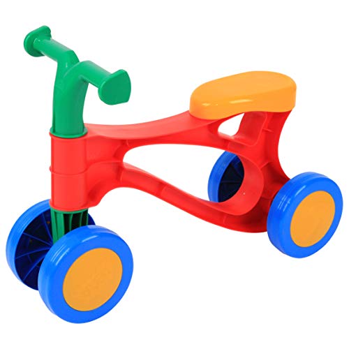 Lena 7165 Lauflernroller My First Scooter, Laufrad bunt, Sitzroller mit Stahlachsen, Lauflernrad zum Balance und Laufen trainieren, Lauflernhilfe Roller für Kleinkinder ab 18 Monate, Unisex