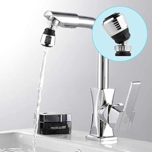 Image of Shower Head 6 cm with 3 Functions Flow Regulator Shower Tap Attachment Swivel Shower Tap Attachment Tap Attachment Mixer Nozzle Kitchen Water Saver.