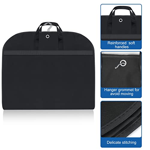 YYDSLEE Suit Bag 43"x24"x4" Garment Bags Breathable Suit Travel Bag Clothes Covers Bag with Carrying Handle Suits Carrier with Zipper Oxford Foldable Waterproof Garment Covers for Clothes Travel Black - Image 4