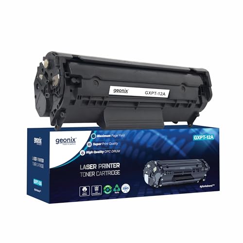 Image of GEONIX 12A Laser Printer Cartridge Compatible with 1020, M1005, 1018, 1010, 1012, 1015, 1022, 1022N, 1022NW, 3015, 3020, 3030, 3050, 3050Z, 3052, 3055 / 12A Cartridge /Black