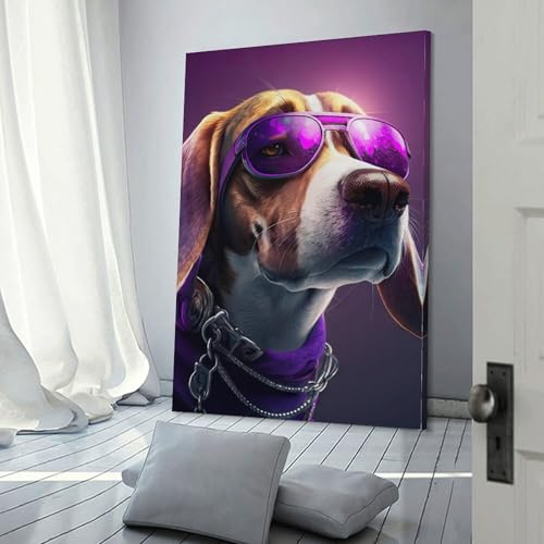 Peinture Art Beagle Hip Hop toile déco murale chambre cadeau anniversaire