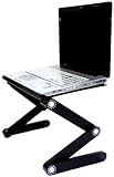 SOJITEK Black Adjustable Folding Ventilated Laptop Notebook Tablets PC iPad Table up to 17
