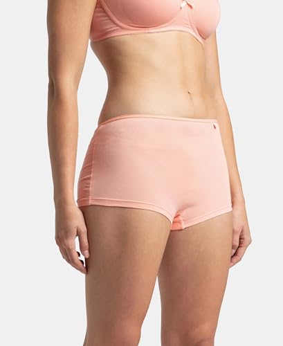 Image of Jockey SS04 Women High Coverage Super Combed Cotton Elastane Stretch Boy Leg (Pack of 2)