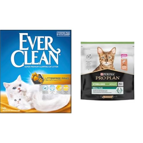 Ever Clean Litterfree Paws Kedi Kumu 10 L x1 + Pro Plan Sterilised Kısırılaştırılmış Kediler İçin Somonlu 400 Gram x1