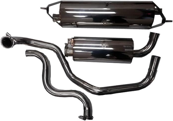 Polished Stainless Steel Exhaust System FITS Volvo 240 2 Mufflers Clamps and Pipes V240EXKITSS