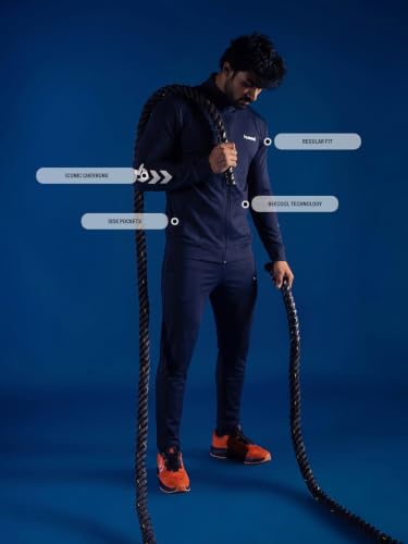 Image of hummel Promo Men's All weather Regular Fit Track Suit with Zipper and Pockets Comfortable Breathable Stretchable Soft Fabric For Everyday Use Ideal for Gym Training or Running Loungwear