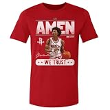 500 LEVEL NBA Amen Thompson Houston Rockets Trust Men's Cotton T-Shirt (Red, L)
