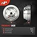A-Premium 6.6 Inch Crankshaft Pulley with Double-Groove Machined Aluminum Compatible with 1969-1985 Chevrolet Small Block V8 262, 265, 267, 283, 302, 305, 307, 327, 350, 400, Long Water Pump
