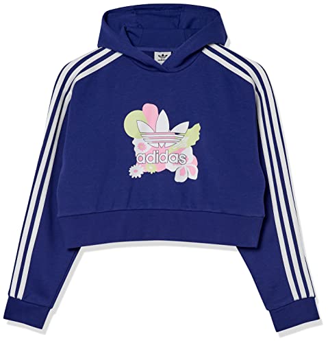 adidas Originals Girls' Flower Printed Cropped Hoodie