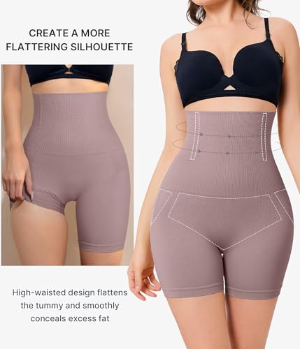 Image of Nebility Tummy Control Shapewear Shorts High Waist Butt Lifting Panties Seamless Body Shaper Thigh Slimmer