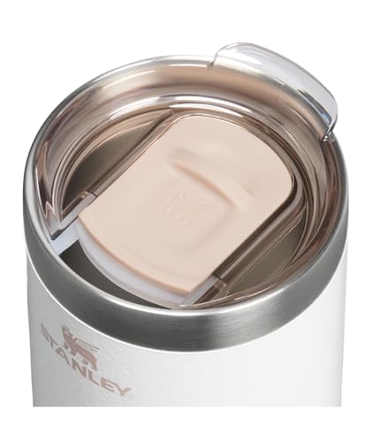 Image of STANLEY Everyday Camp Cup 12 oz | Drink Through Lid | Cup for Coffee, Tea and Drinks | Insulated Stainless Steel | BPA-Free | Hammertone Frost