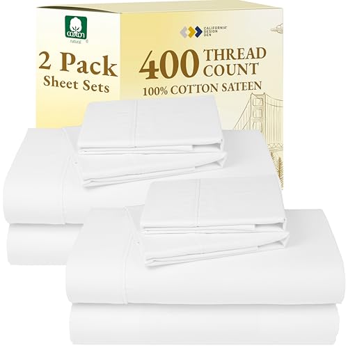 California Design Den 2-Pack Cotton King Sheet Set