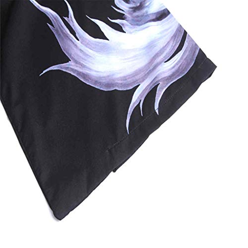 LOOKAA Summer Japanese Five Point Sleeves Kimono Cloak Jacke Top Blouse Sweater for Mens and Womens Black - Thumbnail 5