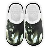 Glaphy Gray Wolf Slippers