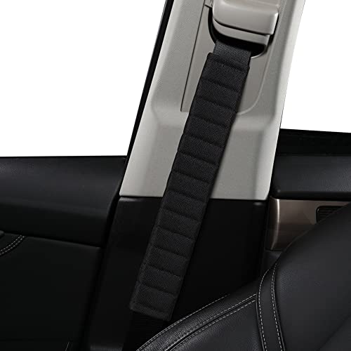 Car Seatbelt Covers Cushion Shoulder Pads Protector Sleeve for Adults, Automotive Extra Long Seat Belt Cover Pad Strap Wrap Decoration for Women Kids Cars Honda Trucks Accessories 2Pcs 13in Black