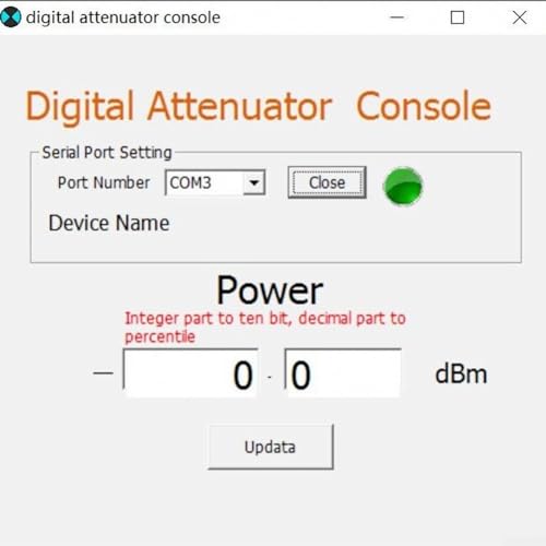 Atenuador digital programable RF con paso de 0.25dB y rango de 30dB para conector sma negro 6